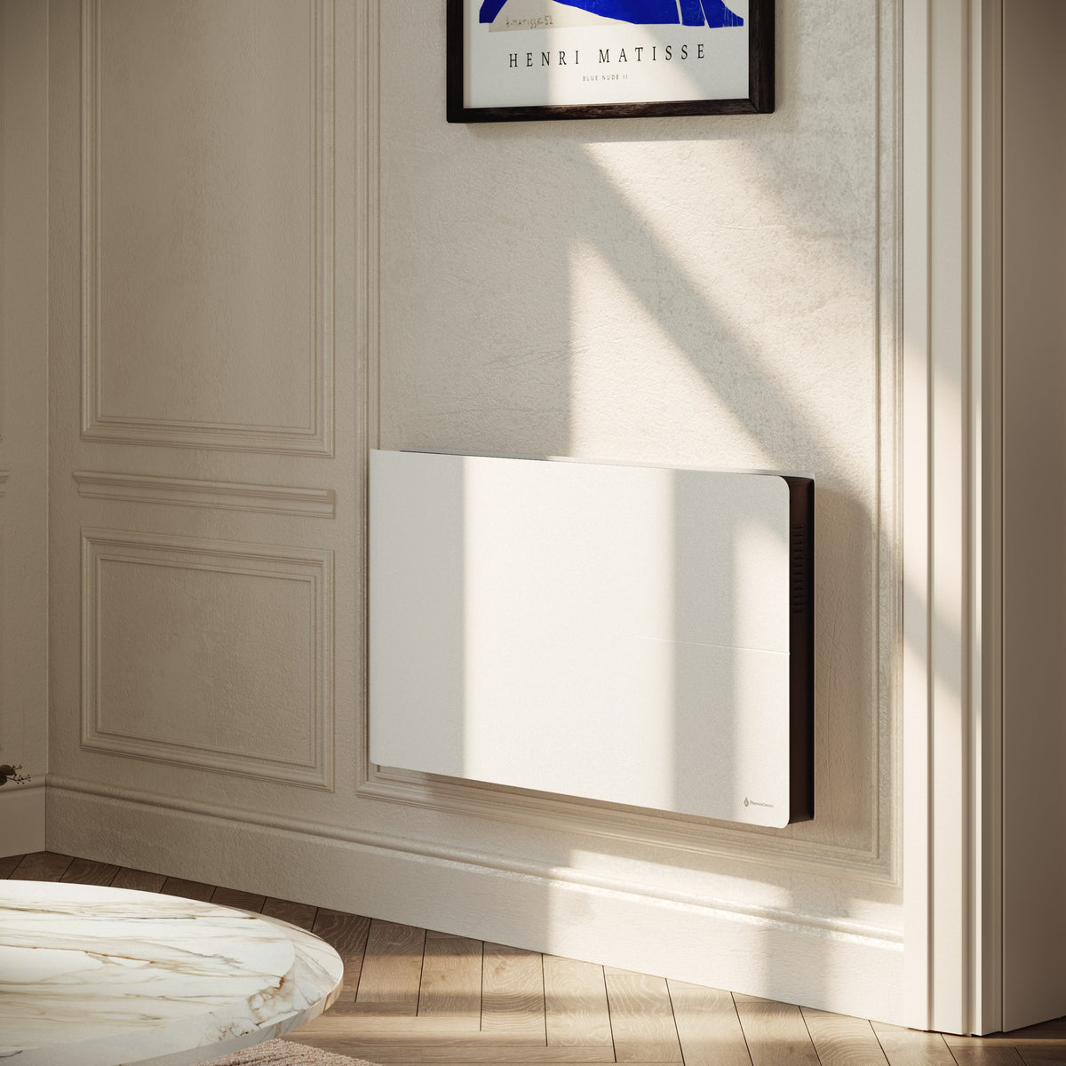 Radiatore elettrico connesso 2000W doppio sistema di riscaldamento orizzontale Bianco Molia