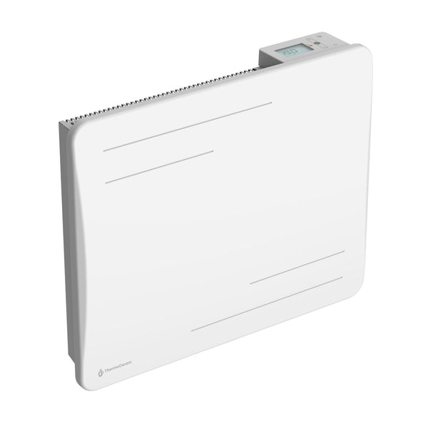 Radiatore elettrico connesso 1000W a inerzia secca in ceramica orizzontale Bianco Alice
