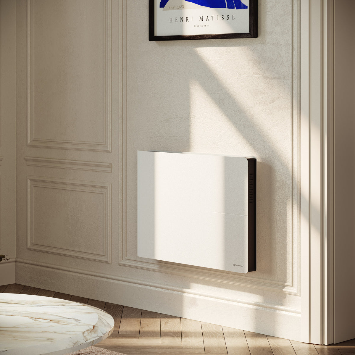 Radiatore elettrico connesso 1500W doppio sistema di riscaldamento orizzontale Bianco Molia