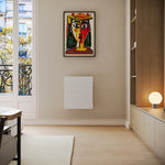 Radiateur Cira 1000 W blanc — vue de face en intérieur