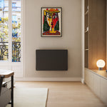 Radiateur Cira 2000 W noir — vue de face en intérieur