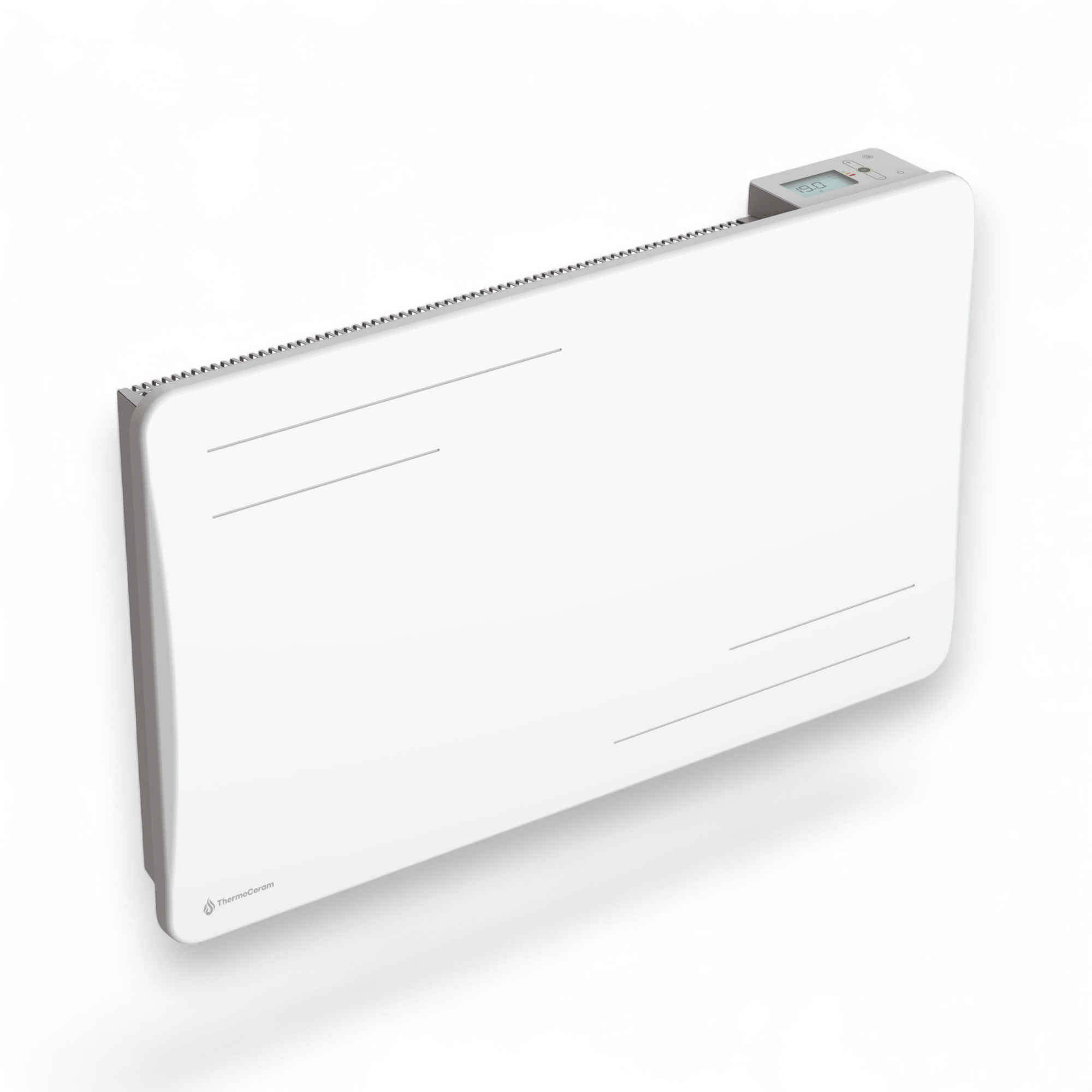 Radiateur électrique connecté 1500W à inertie sèche céramique horizontal Blanc Alice