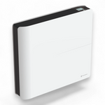Radiatore Molia da 1000 W bianco, vista di tre quarti su sfondo bianco, con il display digitale