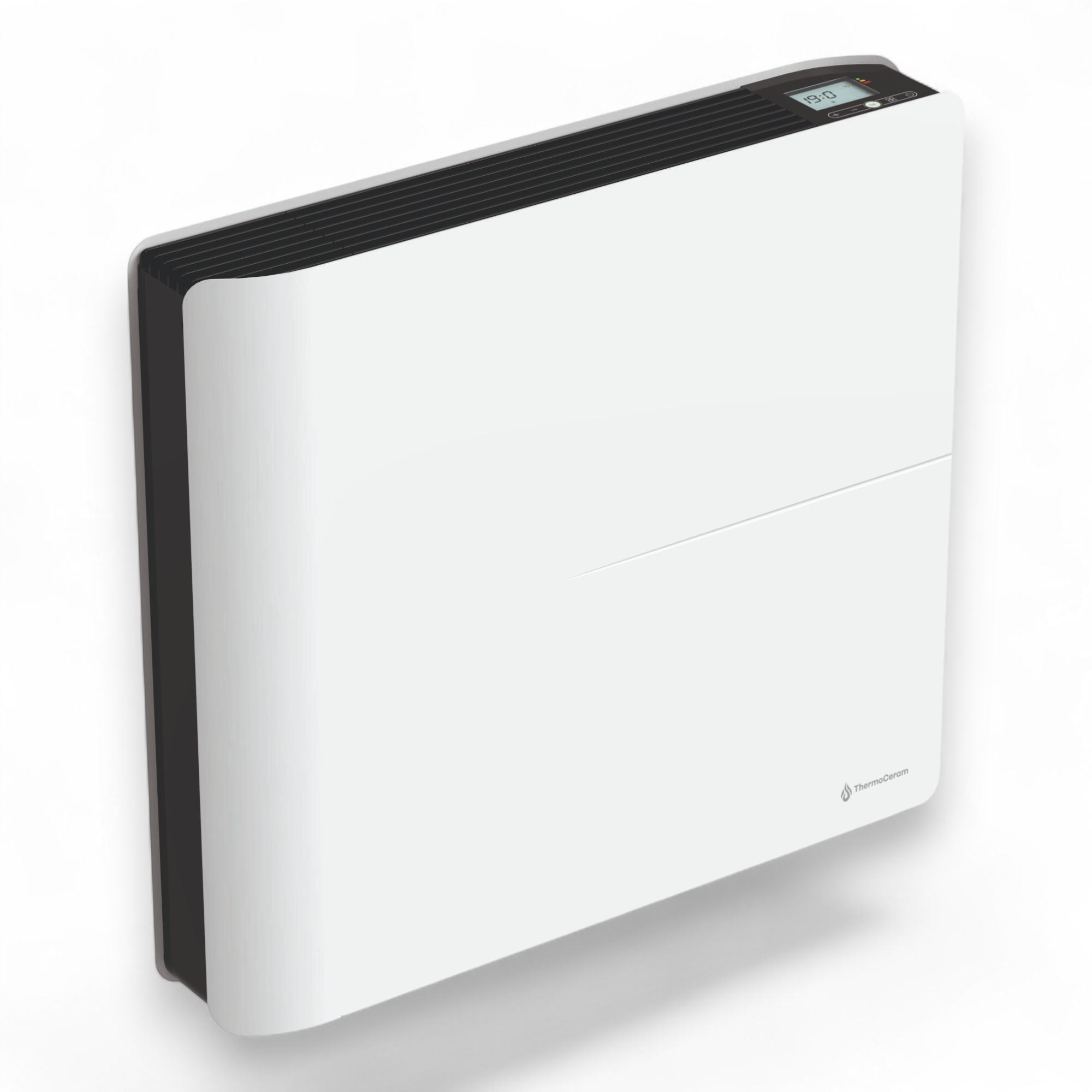 Radiateur électrique connecté 1000W double système de chauffe horizontal Blanc Molia