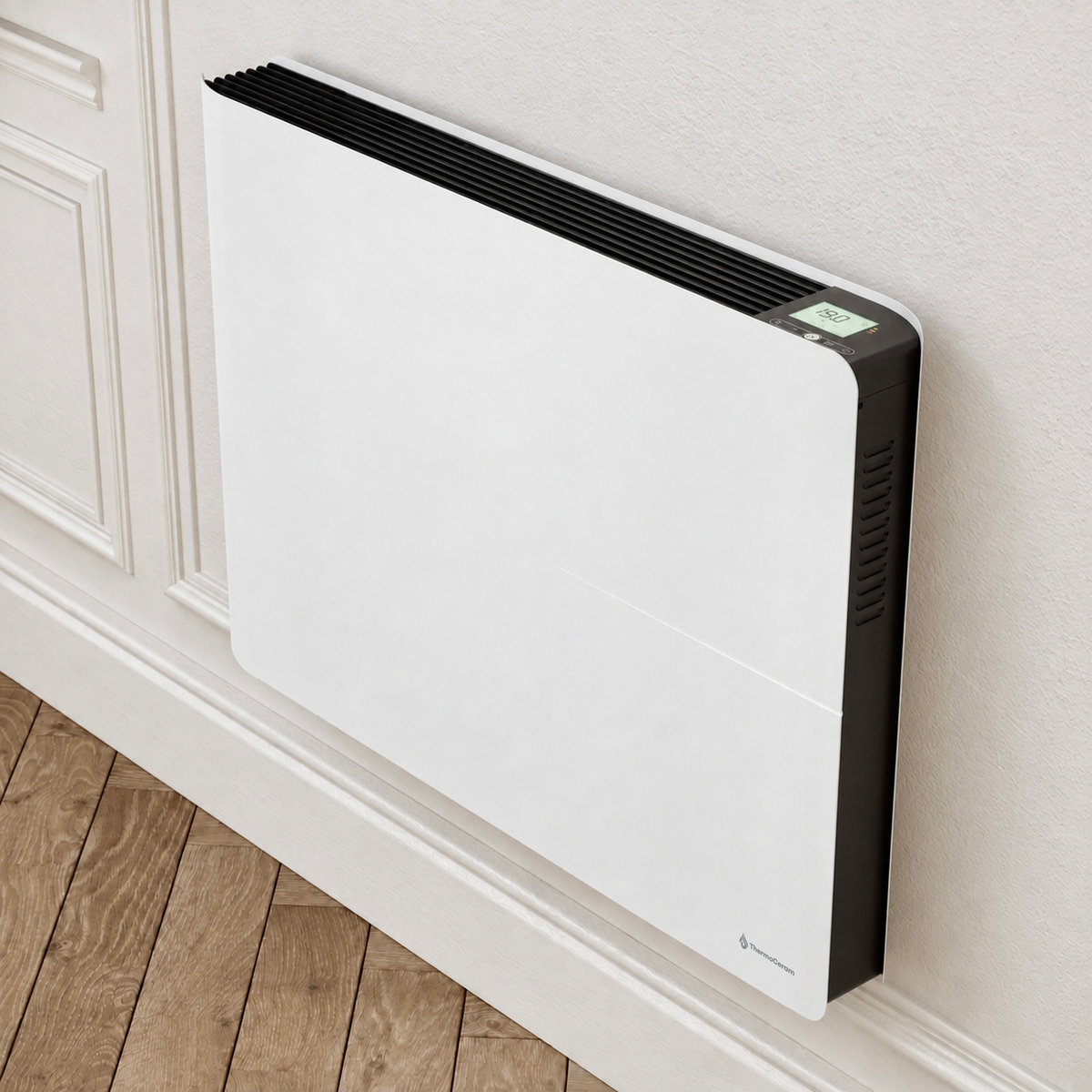 Radiatore elettrico connesso 1500W doppio sistema di riscaldamento orizzontale Bianco Molia